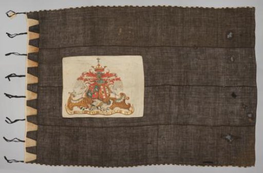 Black flag with coat of arms of the De Graeff and Herzeele families