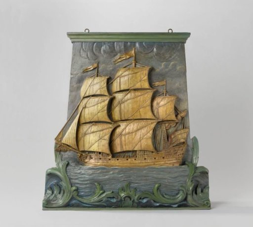 Signboard with a ship