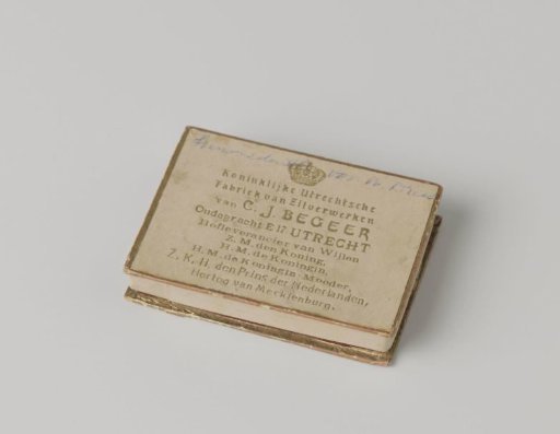 Box for a prize medal of the public stenography trial