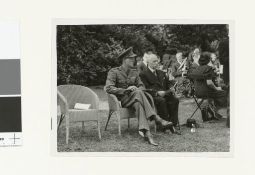 Prince Bernhard and Prime Minister Gerbrandy celebrate Queen Wilhelmina's birthday in Regents Park