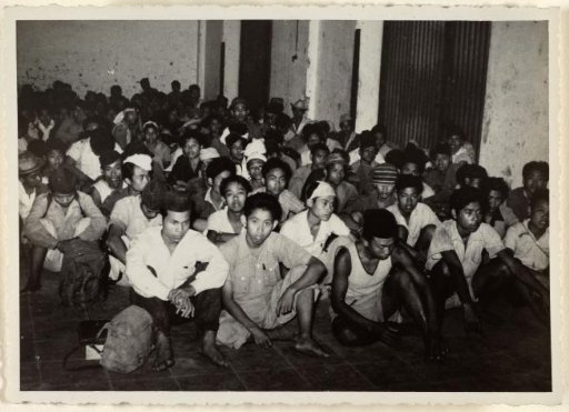 Large Group of Sitting Indonesians: The Army of Soekarno
