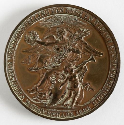 National exhibition of old and new arts and crafts, The Hague 1888, with box