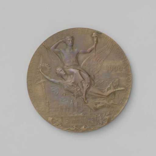 Prize medal, awarded to Bart van Hove at the International World Exhibition in Paris