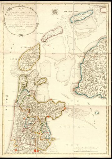 Map of North Holland with the landing sites of the English and Russians in 1799