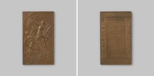 Plaque awarded to Bart van Hove at the International World Exhibition in Brussels, 1910