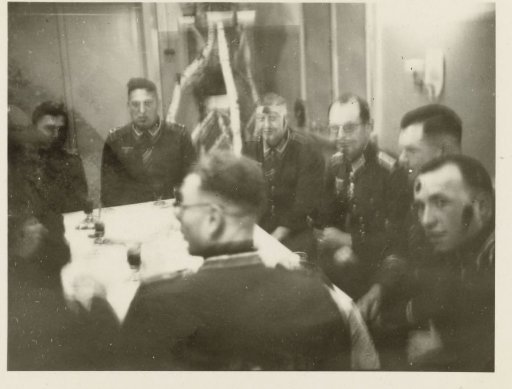 German soldiers around a table