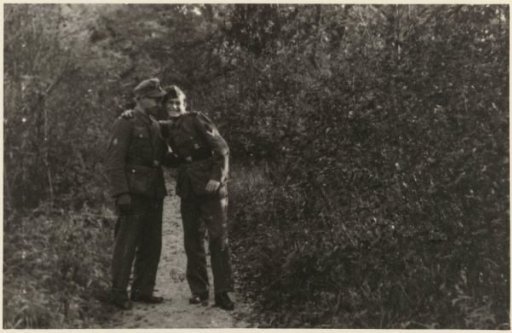 Two friendly German soldiers