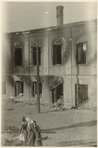Burned building