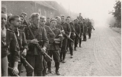German soldiers with rifles