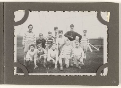 Group photograph of a boys' football team