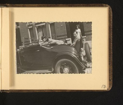 Car with folded-down rear seat