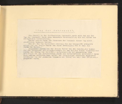Text on the 'Tag der Wehrmacht'