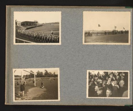 Military parade and football match