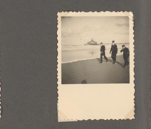 Three Kriegsmarine Soldiers on the Beach of Scheveningen