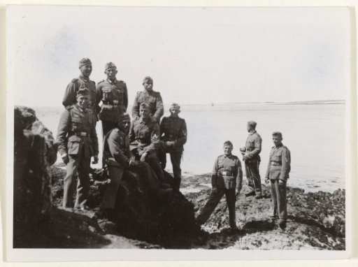 German Soldiers on a Rocky Coast