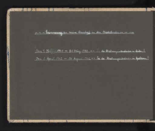 Manuscript on the period of service