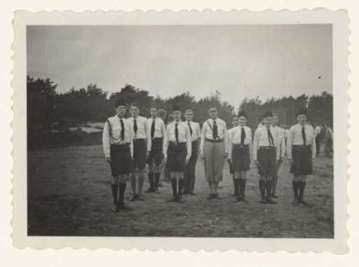 Group of Young Stormers, standing in ranks, portrayed