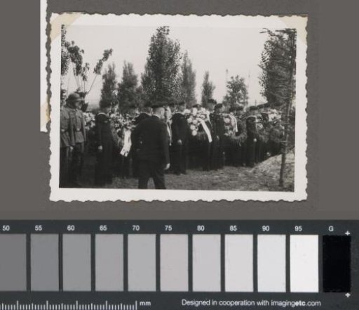 Soldiers at the funeral of three fallen soldiers