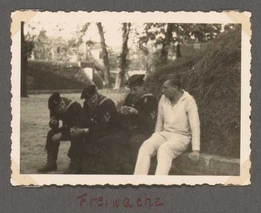 Four soldiers during a changing of the guard