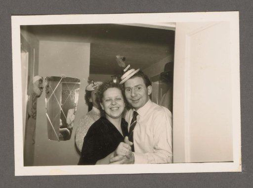 Man and woman at a party