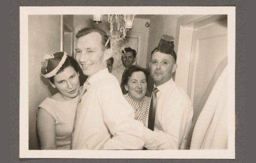 Man and women at a party