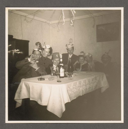 Men and women at a party