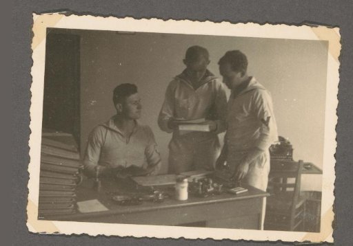 Waibel, Blume, and Hille at the register
