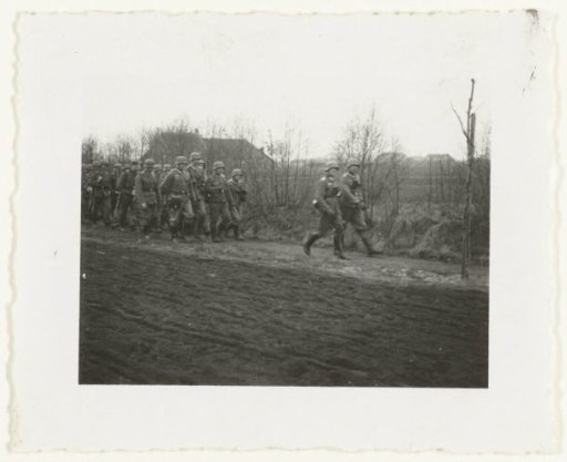 Column of German soldiers