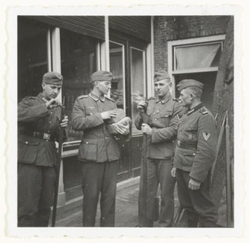 Four Wehrmacht Soldiers with Bread