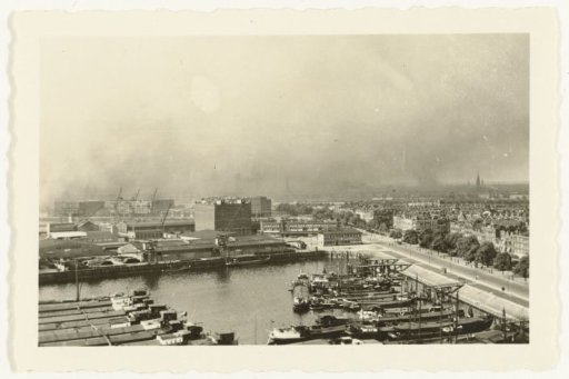 Overview of the Rotterdam harbor on 15 May