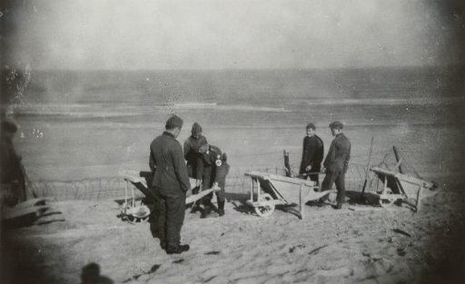 German soldiers on the beach