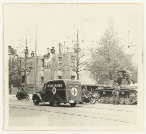 German tank and ambulance