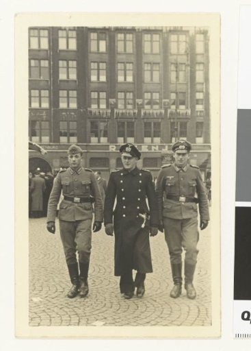 A Wehrmacht soldier, a member of the Kriegsmarine, and a member of the Luftwaffe
