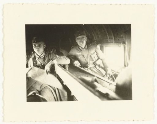 German soldiers in an airplane
