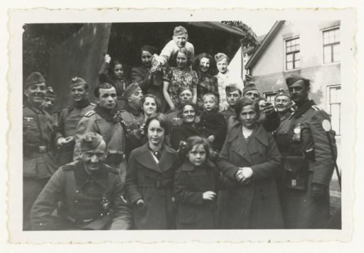 Wehrmacht soldiers with Dutch people