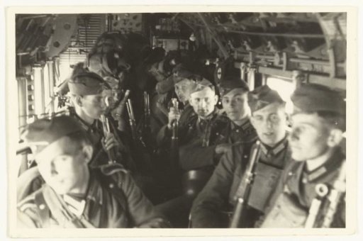 German Soldiers in a Combat Aircraft