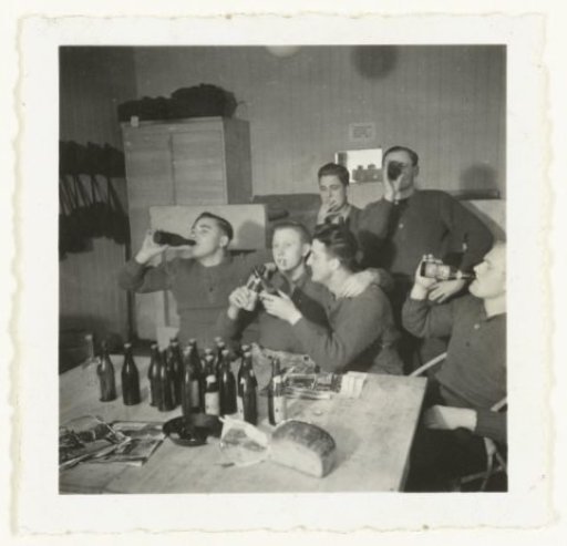 German soldiers celebrating