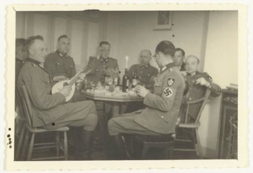 German soldiers celebrating