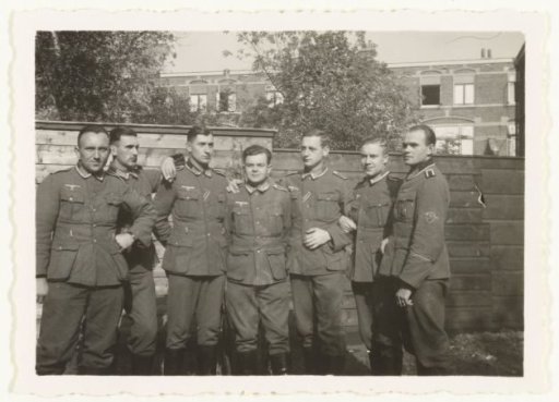 Group of Wehrmacht soldiers in a town