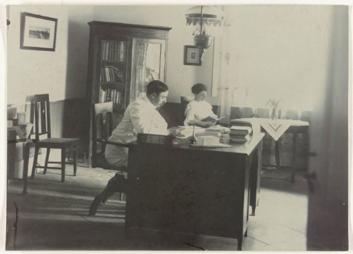 The couple Letterie in their study in their house in Mojosari