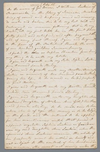 Testament of William Leckie