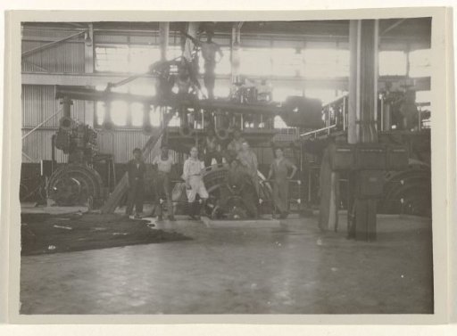 Power House in Moengo with employees