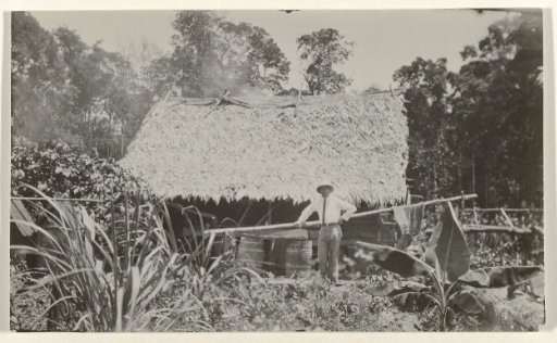 Dutch Man Poses in a Village near Moengo