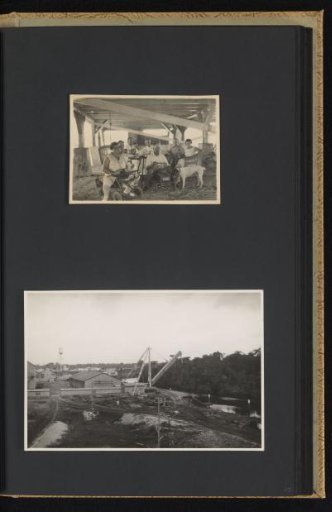 Group portrait and factory grounds
