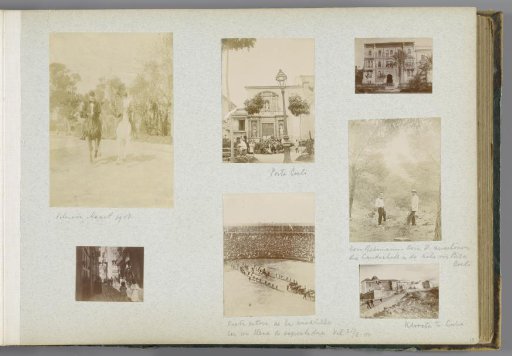 Album page with seven photographs