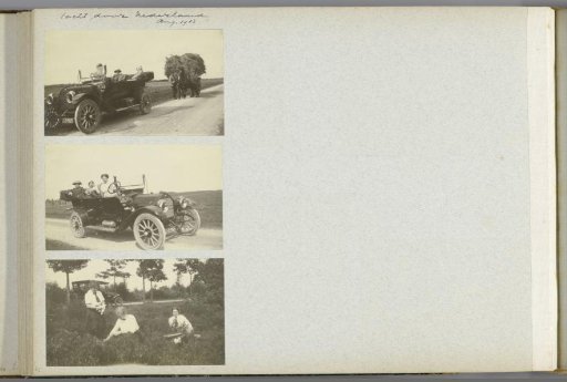 Album page with three photographs