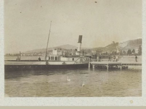 Boat Major Davel at the pier of Montreux on Lake Geneva, Switzerland