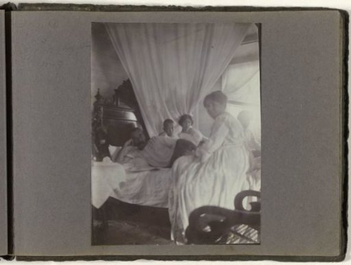 Family on a bed