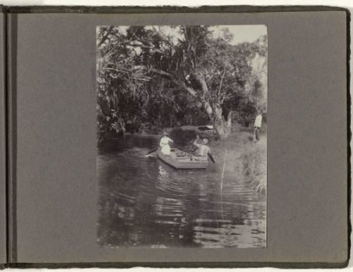 In a small boat