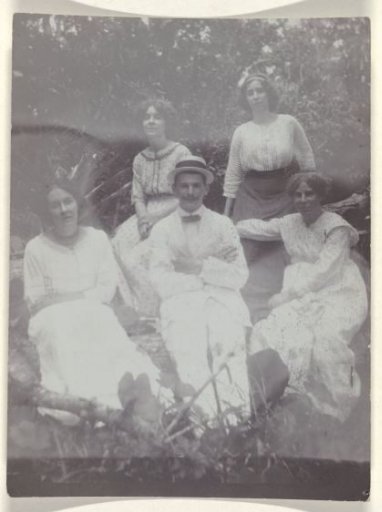 Group on a Plantation, with Maria Gonggrijp on the Left